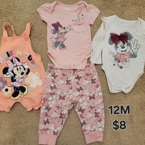 Disney Minnie Mouse Pink and Cream Baby Outfit Collection